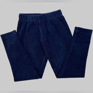 Hanna Andersson Navy Ribbed Velour Leggings 5T